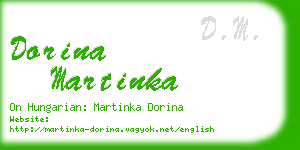 dorina martinka business card